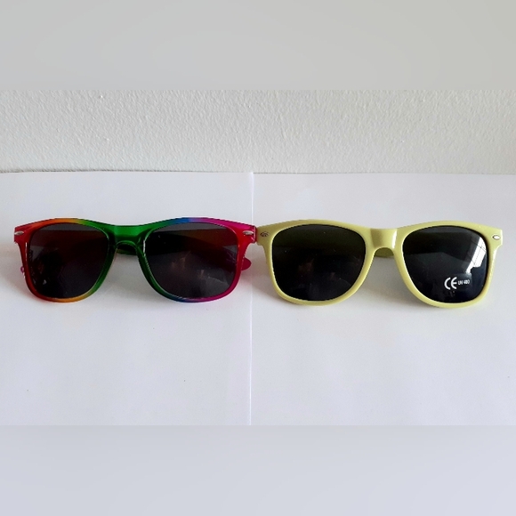 2 for 1 boozy swag rainbow and lime green sunglasses. Happy Pride! - Picture 4 of 13